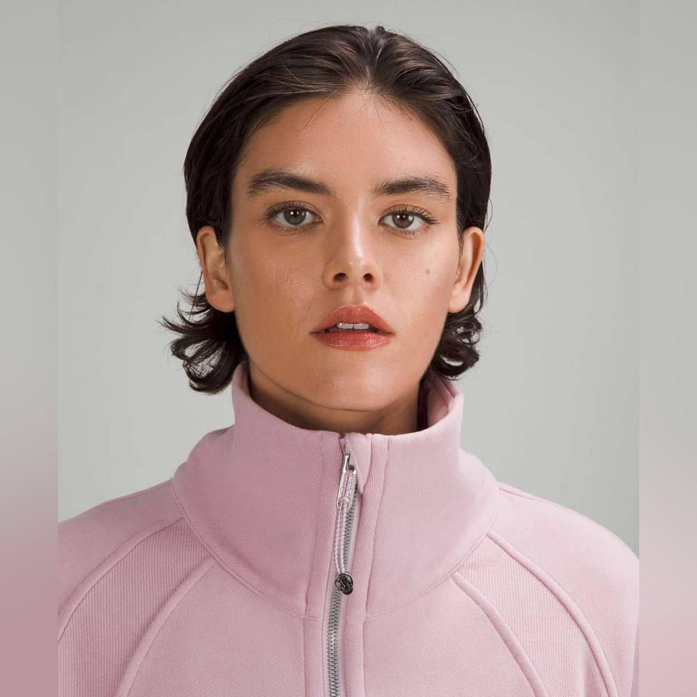 Lululemon Scuba Oversized Funnel Neck Half Zip in Pink Peony Size M/L - Picture 3 of 8